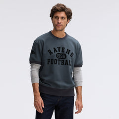 Baltimore Ravens IconicFleece Short Sleeve Sweatshirt Charcoal - Fanatics