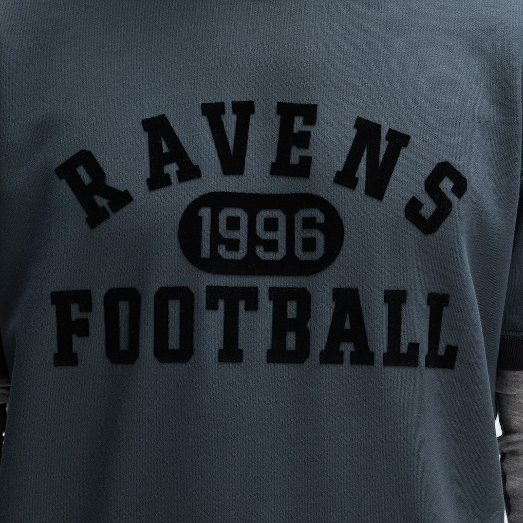 Baltimore Ravens IconicFleece Short Sleeve Sweatshirt Charcoal - Fanatics