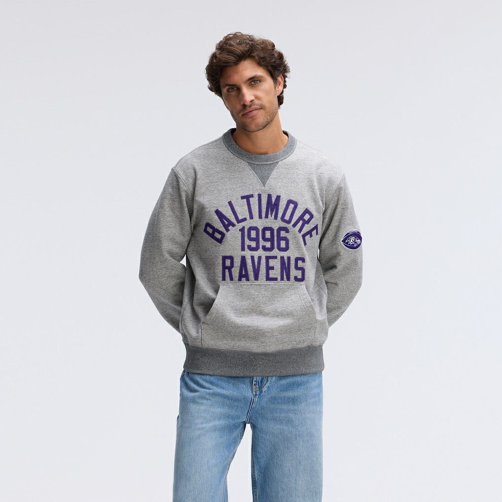 Baltimore Ravens IconicFleece Pocket Sweatshirt Heather Gray - Fanatics