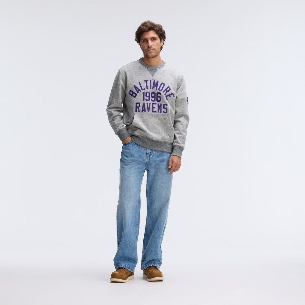 Baltimore Ravens IconicFleece Pocket Sweatshirt Heather Gray - Fanatics