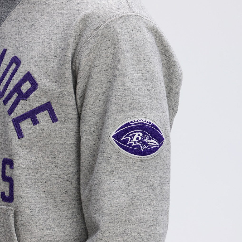 Baltimore Ravens IconicFleece Pocket Sweatshirt Heather Gray - Fanatics