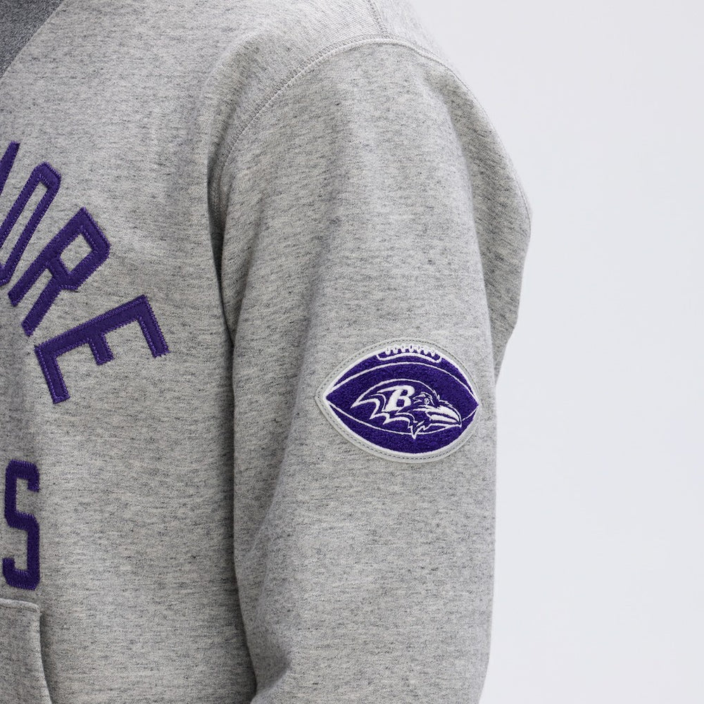 Baltimore Ravens IconicFleece Pocket Sweatshirt Heather Gray - Fanatics