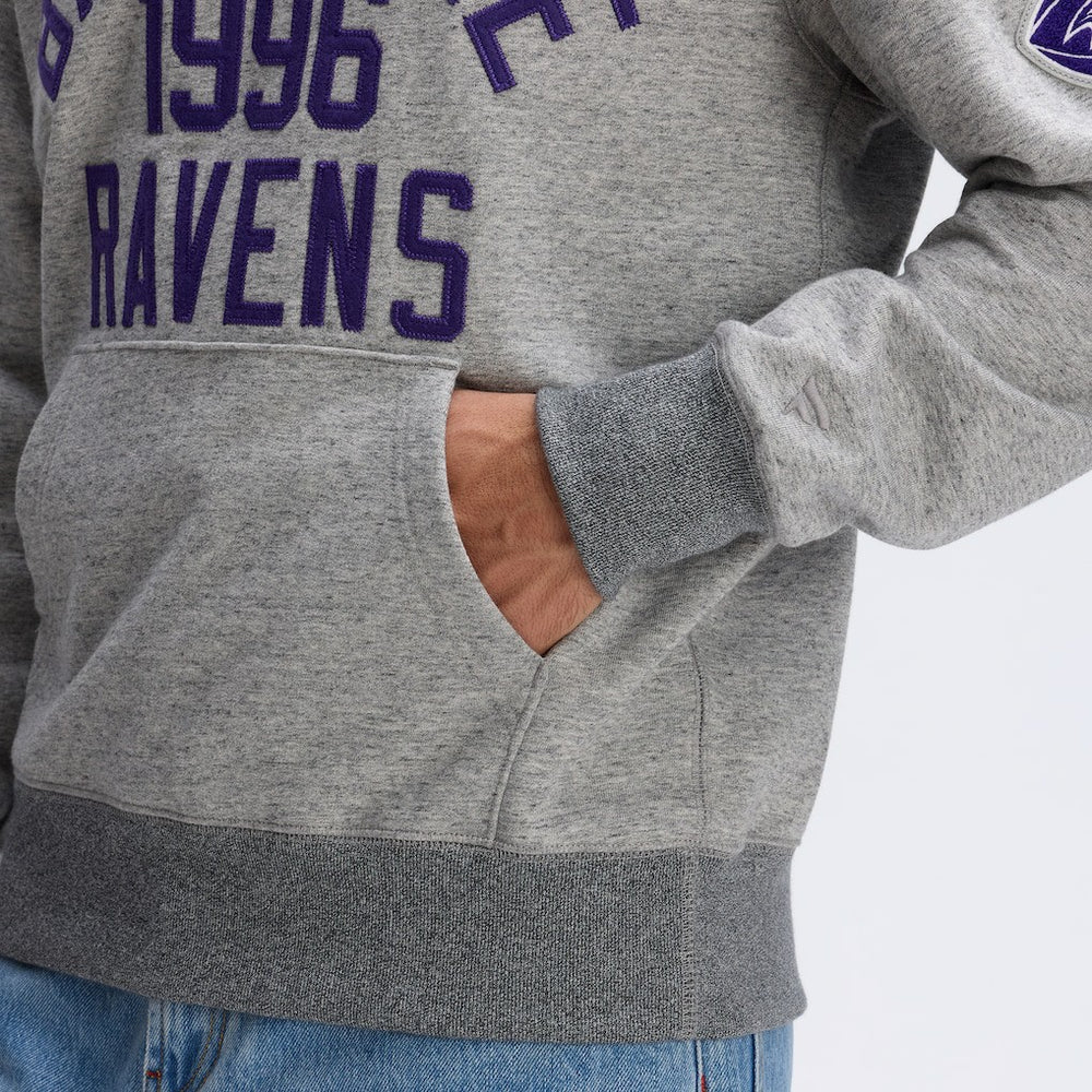 Baltimore Ravens IconicFleece Pocket Sweatshirt Heather Gray - Fanatics