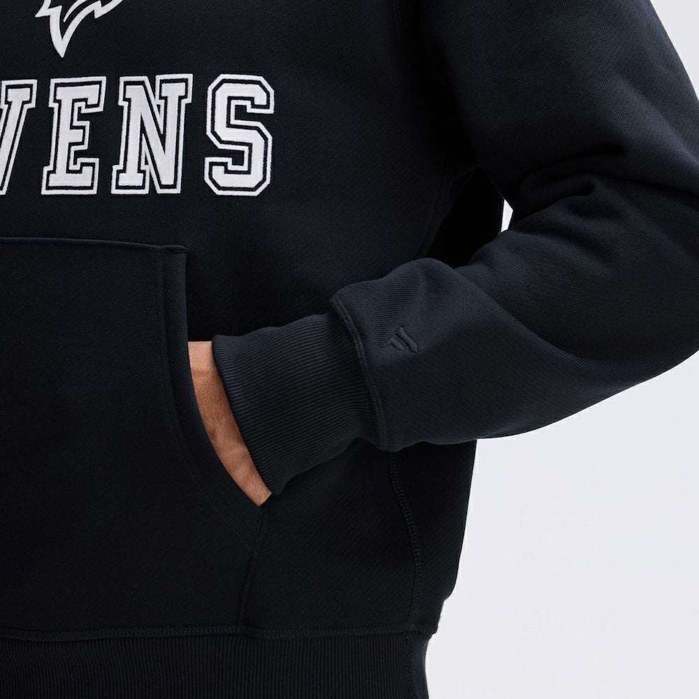 Baltimore Ravens IconicFleece Flocked Hoodie Black - Fanatics