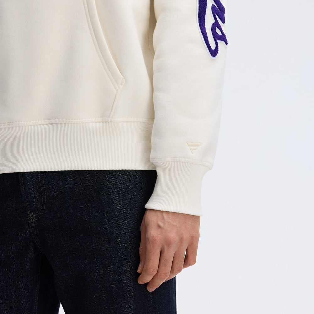 Baltimore Ravens IconicFleece Letterman Hoodie Oatmeal - Fanatics