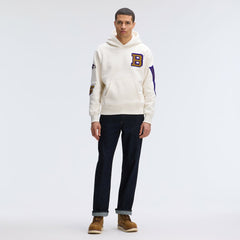 Baltimore Ravens IconicFleece Letterman Hoodie Oatmeal - Fanatics