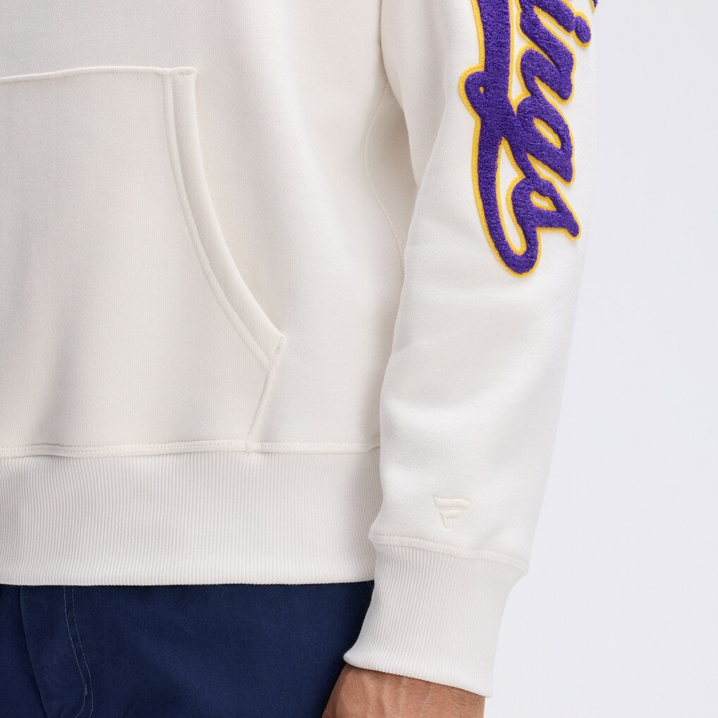 Minnesota Vikings IconicFleece Letterman Hoodie Oatmeal - Fanatics