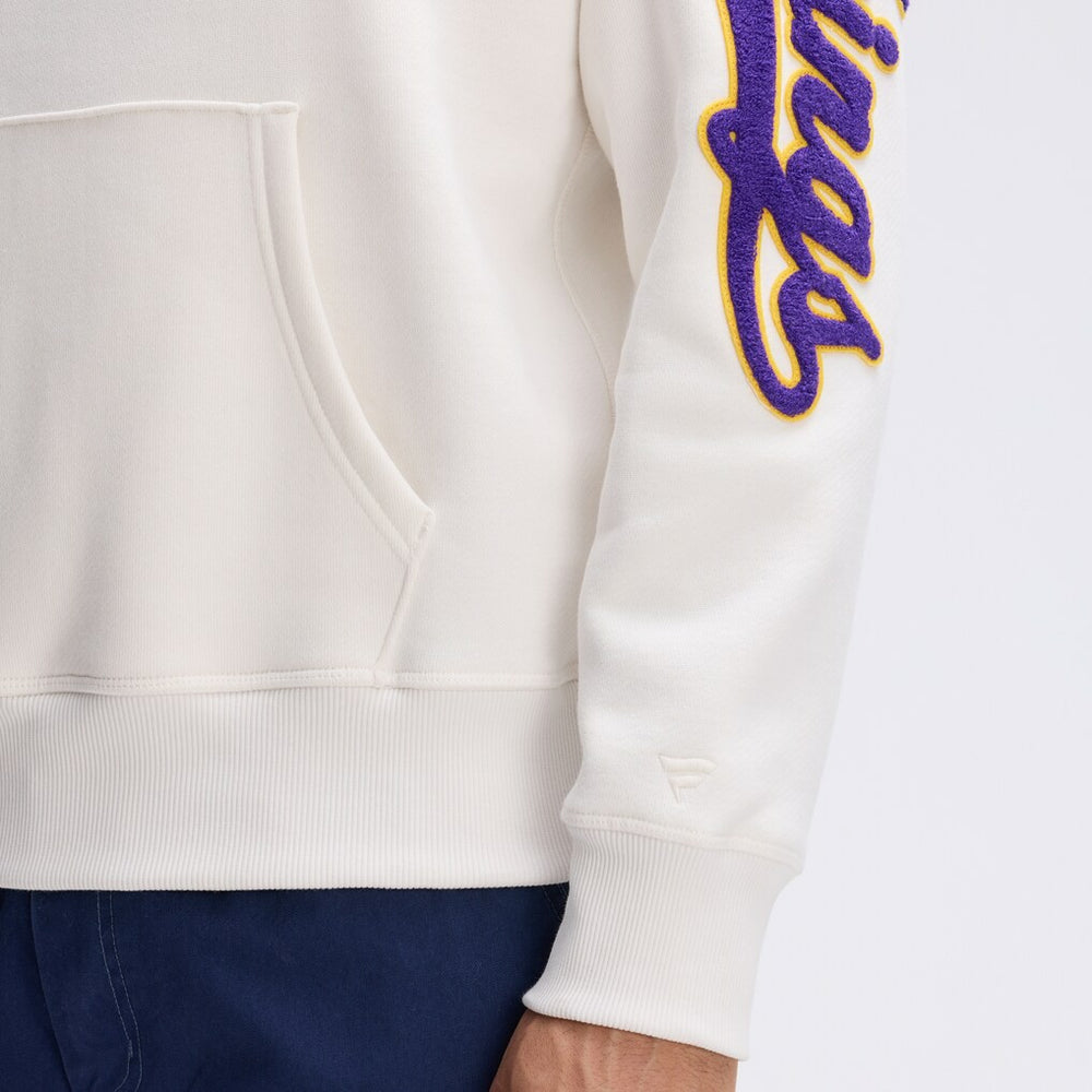 Minnesota Vikings IconicFleece Letterman Hoodie Oatmeal - Fanatics