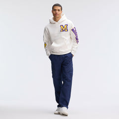 Minnesota Vikings IconicFleece Letterman Hoodie Oatmeal - Fanatics