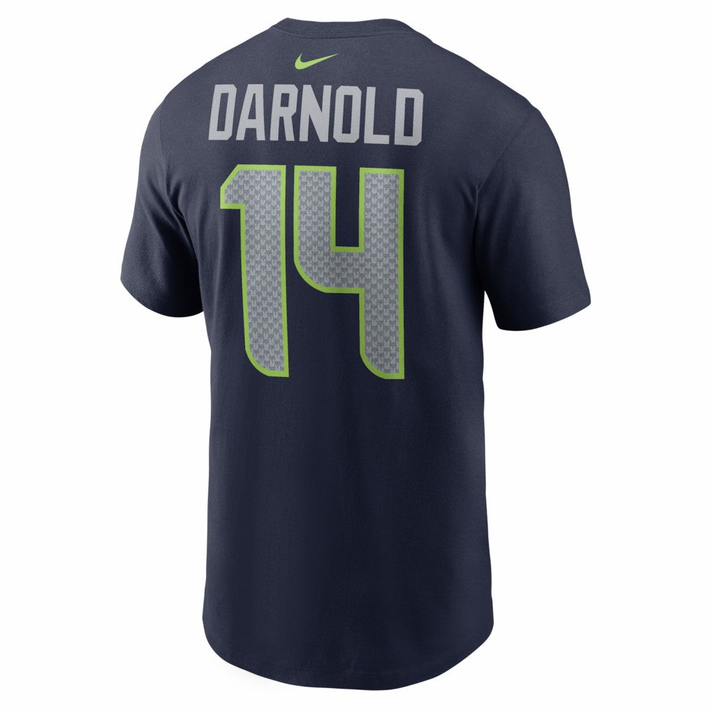 Sam Darnold Seattle Seahawks Super Bowl LX Patch Name & Number T-Shirt College Navy - Nike