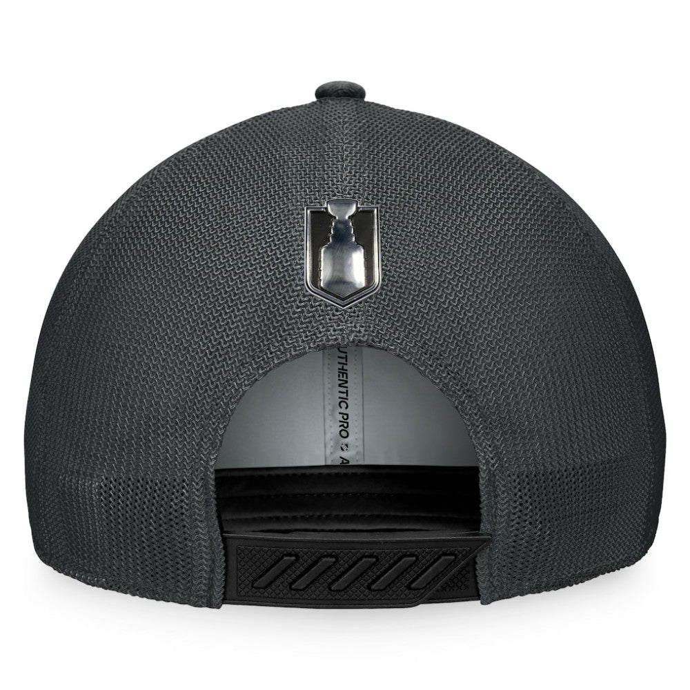 Vegas Golden Knights Fanatics 2023 Stanley Cup Champions Locker Room Adjustable Hat Charcoal