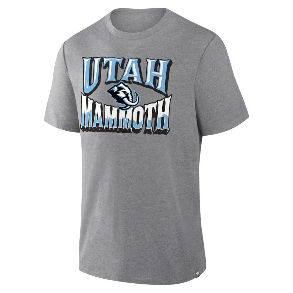 Utah Mammoth - Fanatics Tribute Tri-Blend T-Shirt Heather Gray