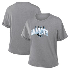Utah Mammoth - Fanatics Women's Tribute Tri-Blend Boxy T-Shirt Heather Gray