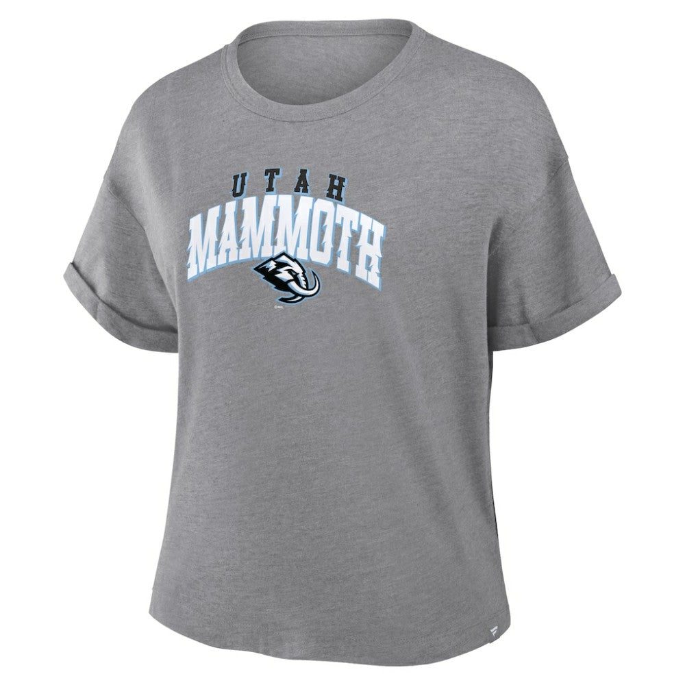 Utah Mammoth - Fanatics Women's Tribute Tri-Blend Boxy T-Shirt Heather Gray
