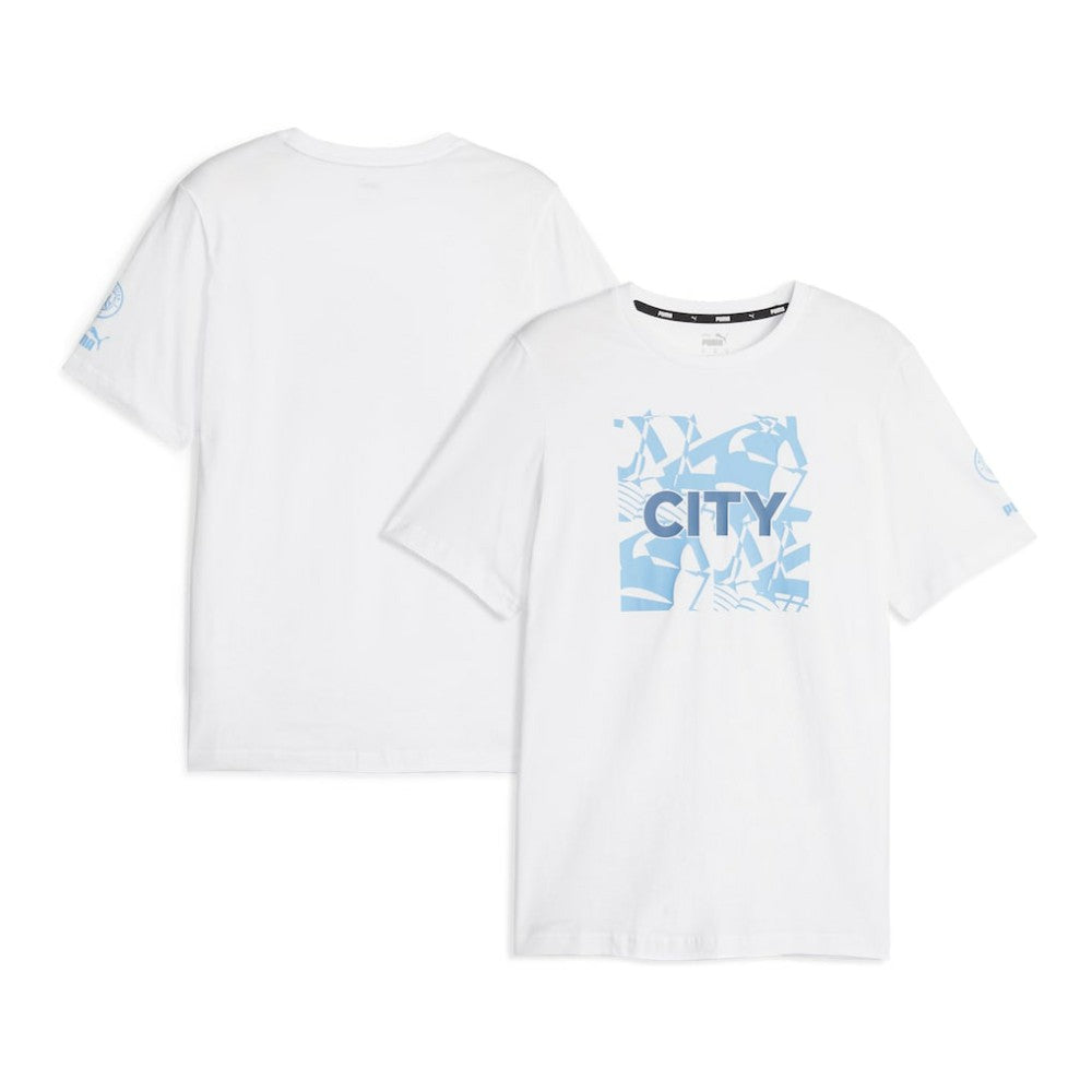 Puma Manchester City FtblCore Graphic T-Shirts - White
