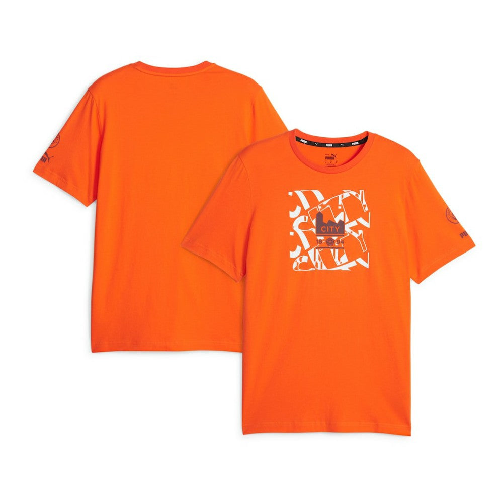 Puma Manchester City FtblCore Graphic T-Shirts - Orange