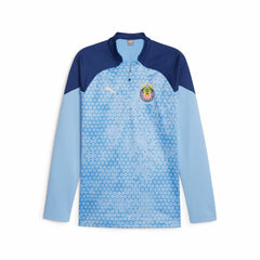 Puma Chivas 2023/24 Quarter-Zip Fleece Top - Light Blue