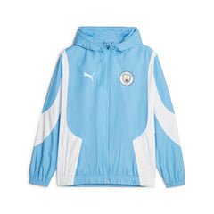 Puma Manchester City 2023/24 Pre-Match Anthem Full-Zip Hoodie Jacket - Sky Blue