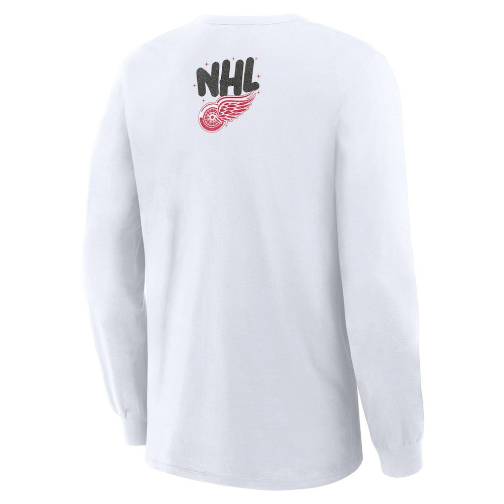 Detroit Red Wings - Fanatics Star Helmet Legacy Long Sleeve T-Shirt White