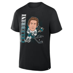 Macklin Celebrini San Jose Sharks - Fanatics Caricature Player T-Shirt Black
