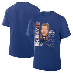Connor McDavid Edmonton Oilers - Fanatics Caricature Player T-Shirt Royal