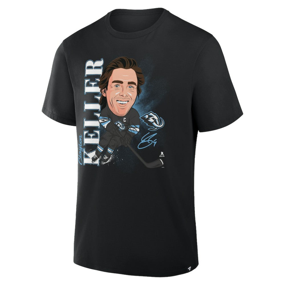 Clayton Keller Utah Mammoth - Fanatics Caricature Player T-Shirt Black