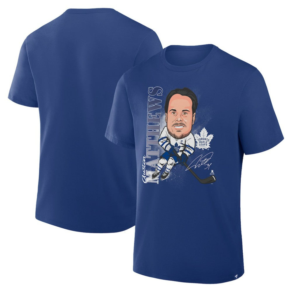 Auston Matthews Toronto Maple Leafs - Fanatics Caricature Player T-Shirt Blue