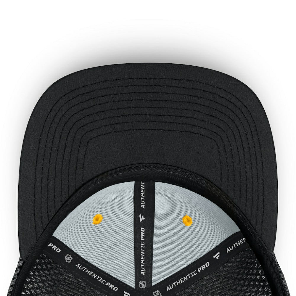 Boston Bruins Fanatics 2026 NHL Stadium Series Authentic Pro Adjustable Trucker Hat Gold/Black