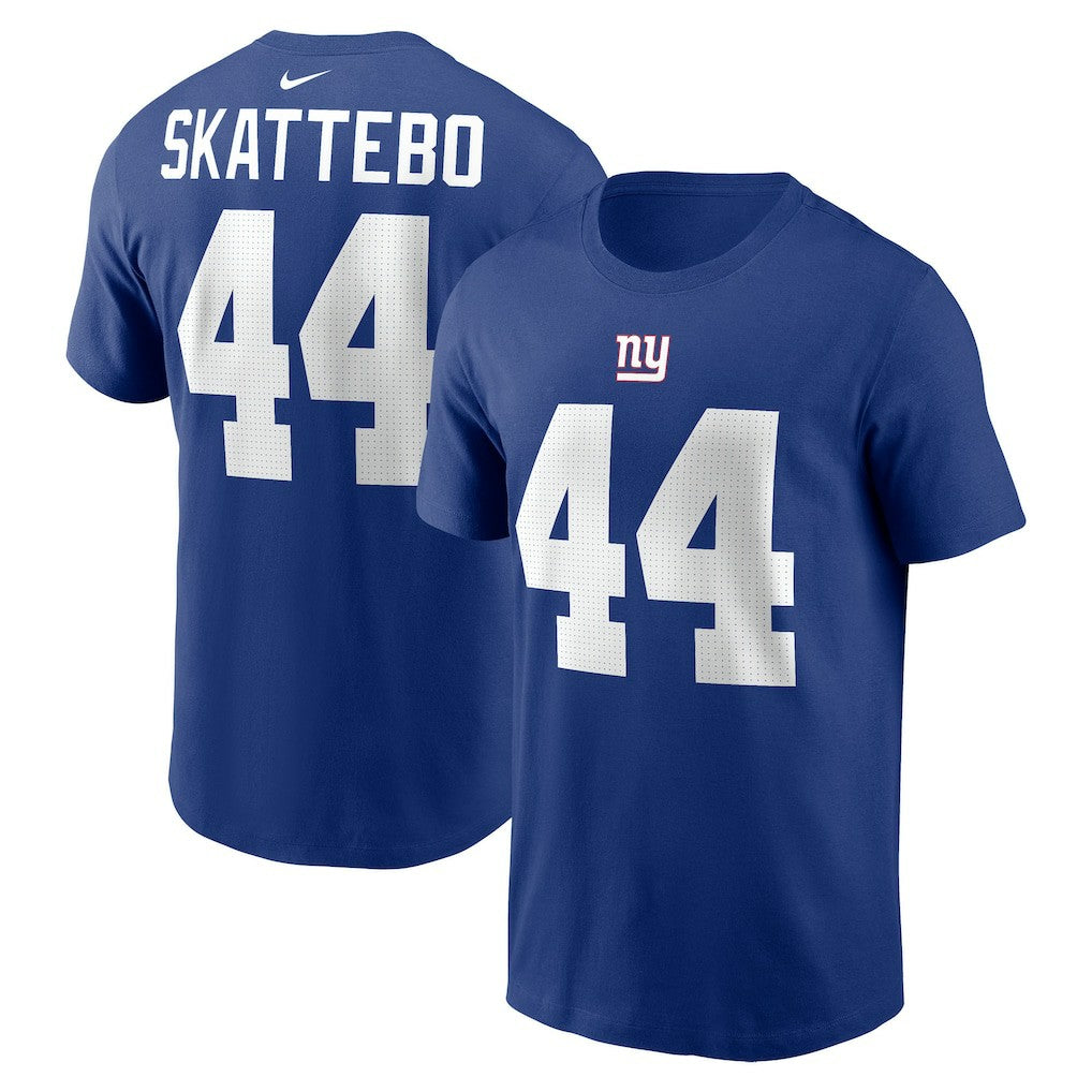 Cam Skattebo New York Giants Name & Number T-Shirt Royal - Nike