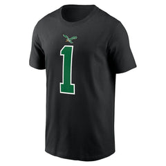 Jalen Hurts Philadelphia Eagles Player Name & Number T-Shirt Black - Nike