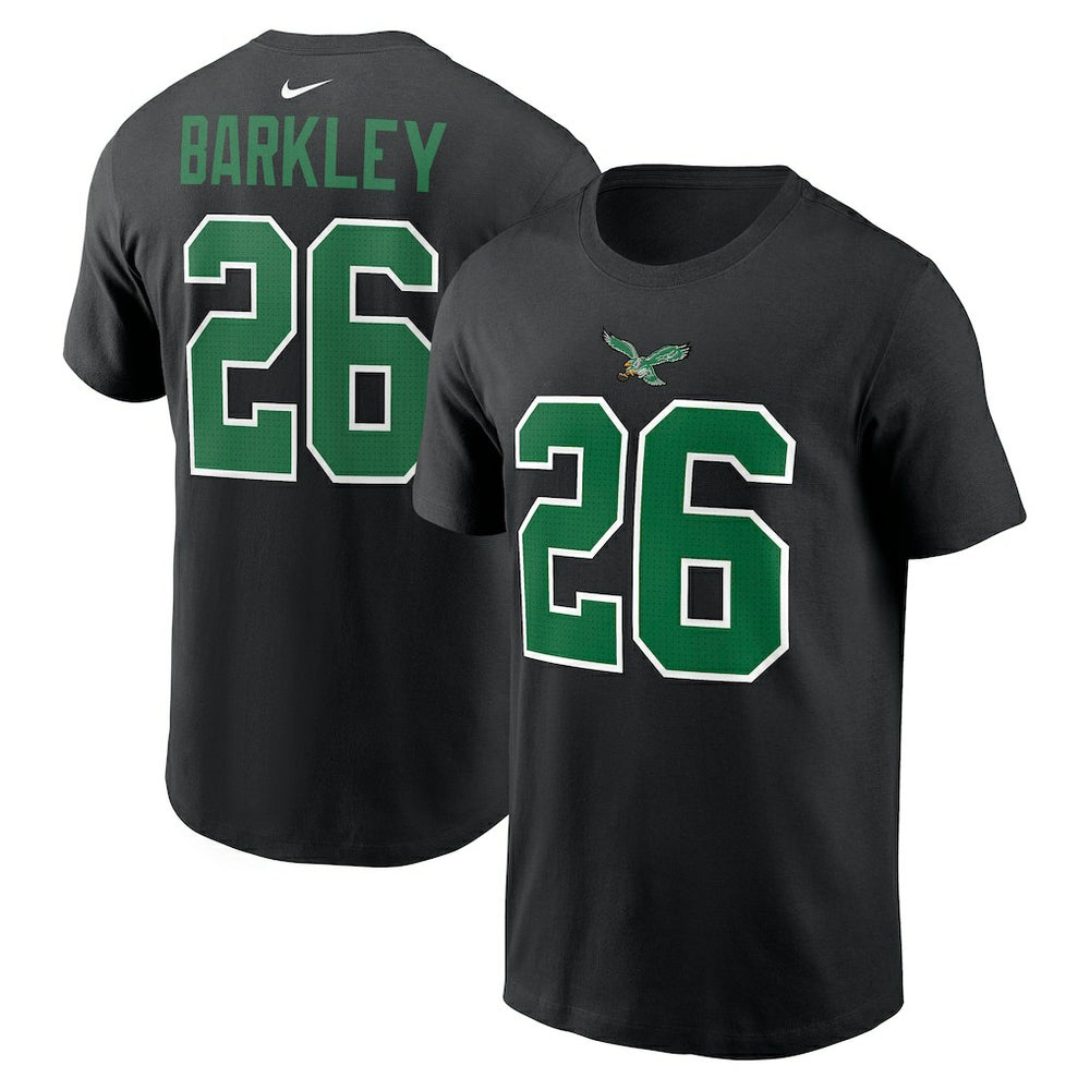 Saquon Barkley Philadelphia Eagles Player Name & Number T-Shirt Black - Nike