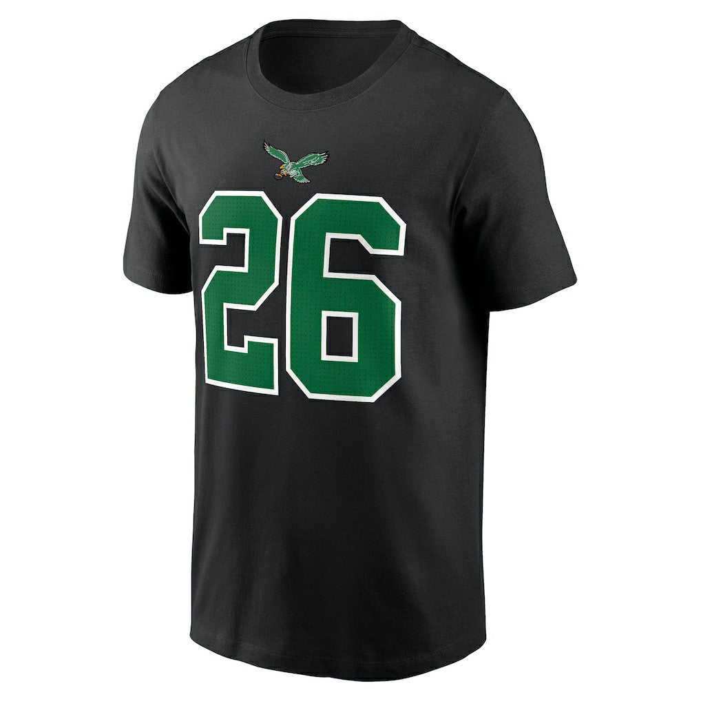 Saquon Barkley Philadelphia Eagles Player Name & Number T-Shirt Black - Nike