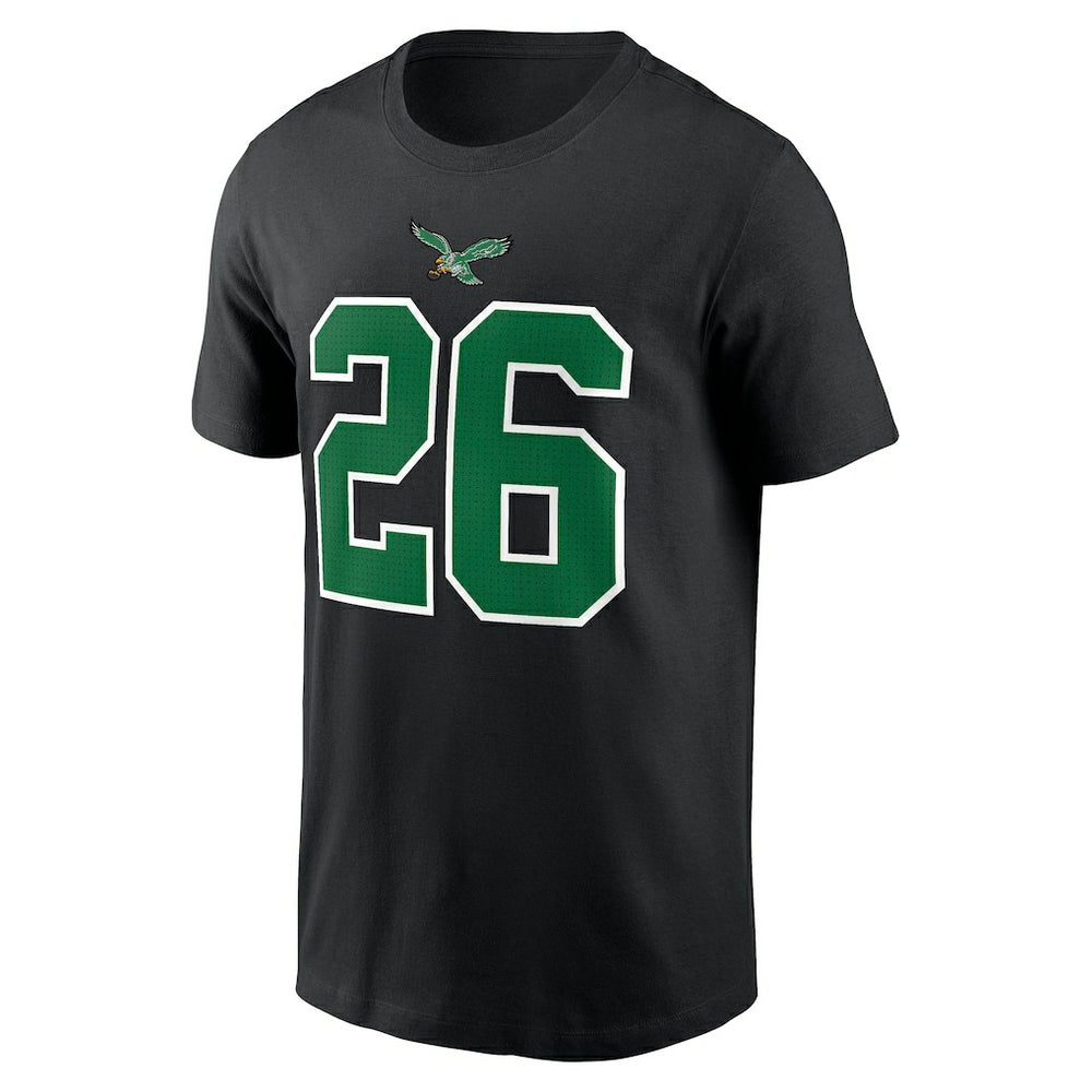 Saquon Barkley Philadelphia Eagles Player Name & Number T-Shirt Black - Nike