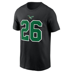 Saquon Barkley Philadelphia Eagles Player Name & Number T-Shirt Black - Nike