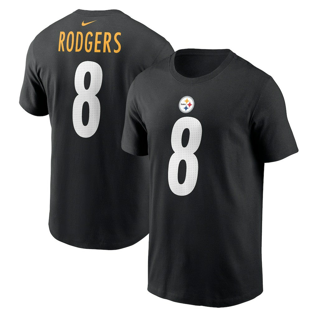Aaron Rodgers Pittsburgh Steelers Name & Number T-Shirt Black - Nike