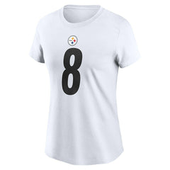Aaron Rodgers Pittsburgh Steelers Women's Name & Number T-Shirt White - Nike