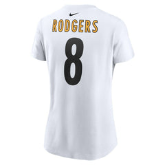 Aaron Rodgers Pittsburgh Steelers Women's Name & Number T-Shirt White - Nike