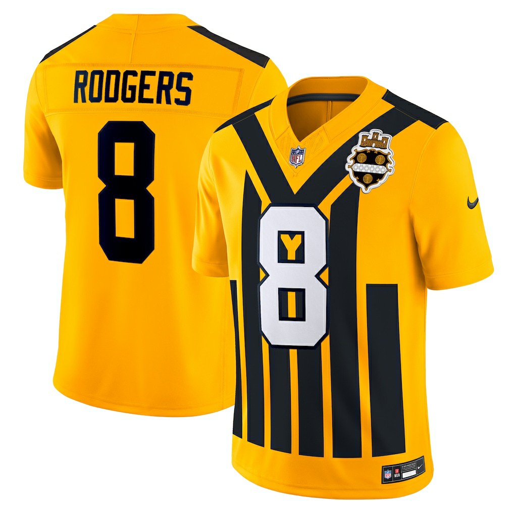 Aaron Rodgers Pittsburgh Steelers Alternate Vapor F.U.S.E. Limited Jersey Gold - Nike