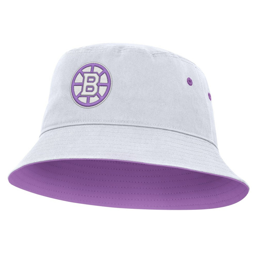 Boston Bruins Fanatics Hockey Fights Cancer Bucket Hat White