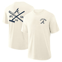 Atlanta Braves Fanatics Nostalgia Stadium Slub T-Shirt Clearance