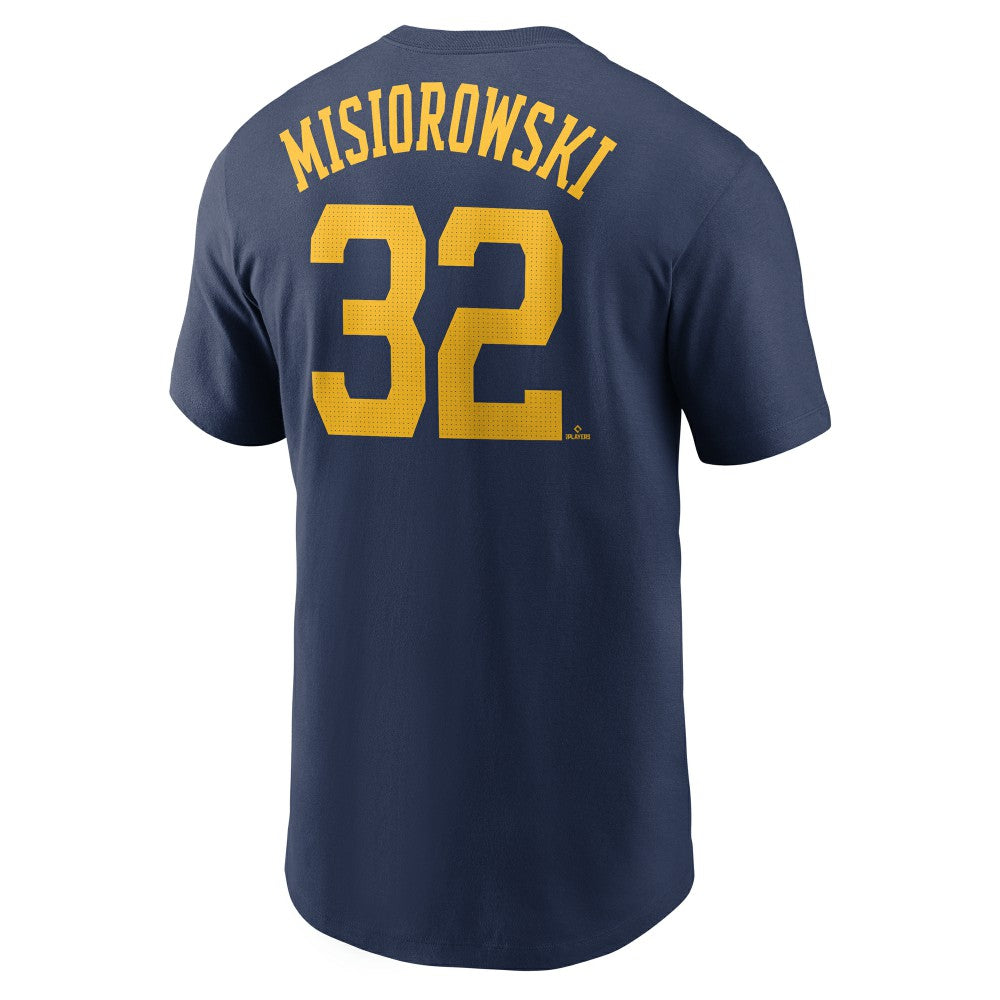 Jacob Misiorowski Milwaukee Brewers Nike Fuse Name & Number T-Shirt Lifestyle