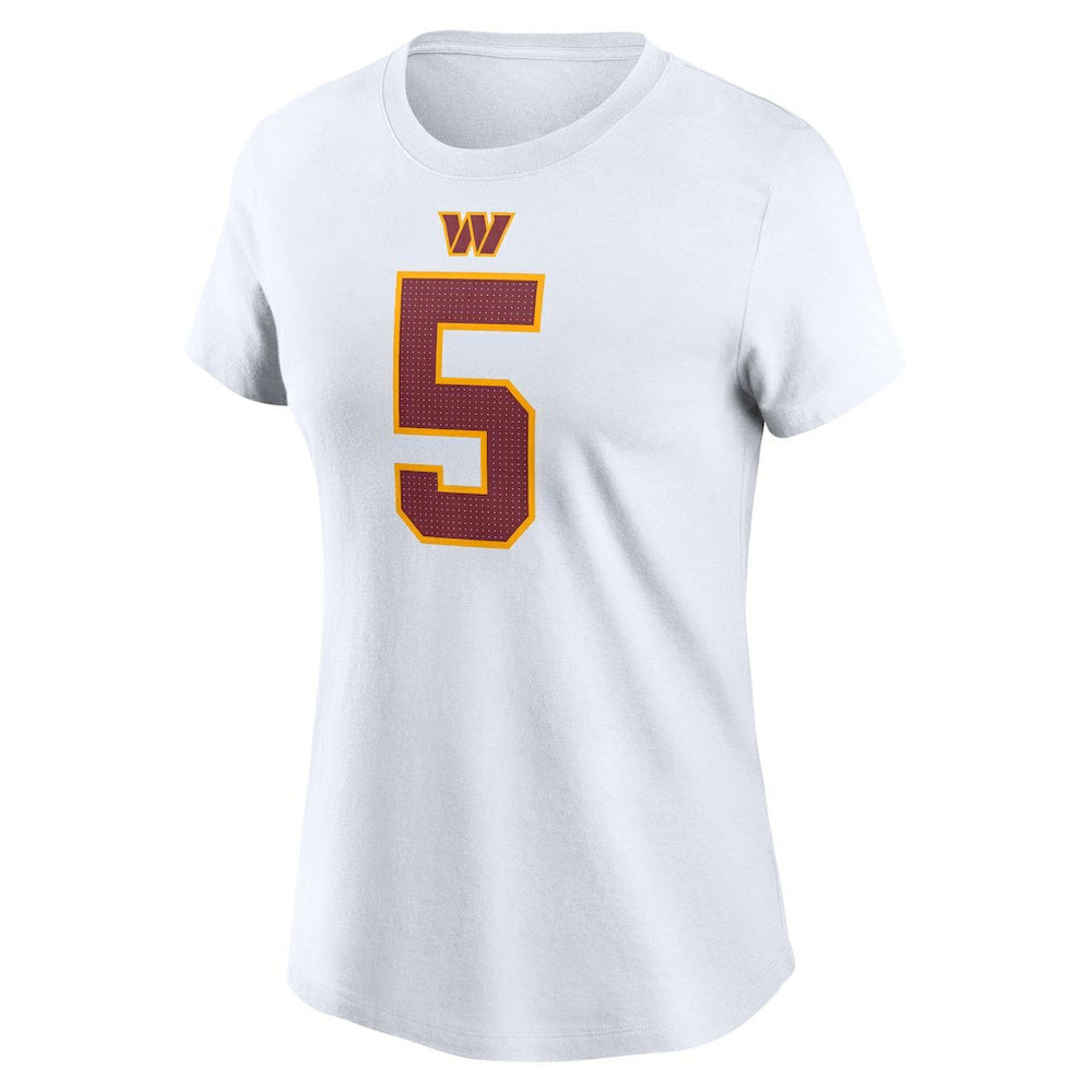 Jayden Daniels Washington Commanders Women's Super Bowl Era Name & Number T-Shirt White - Nike