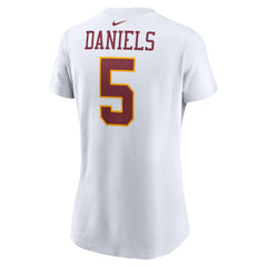 Jayden Daniels Washington Commanders Women's Super Bowl Era Name & Number T-Shirt White - Nike