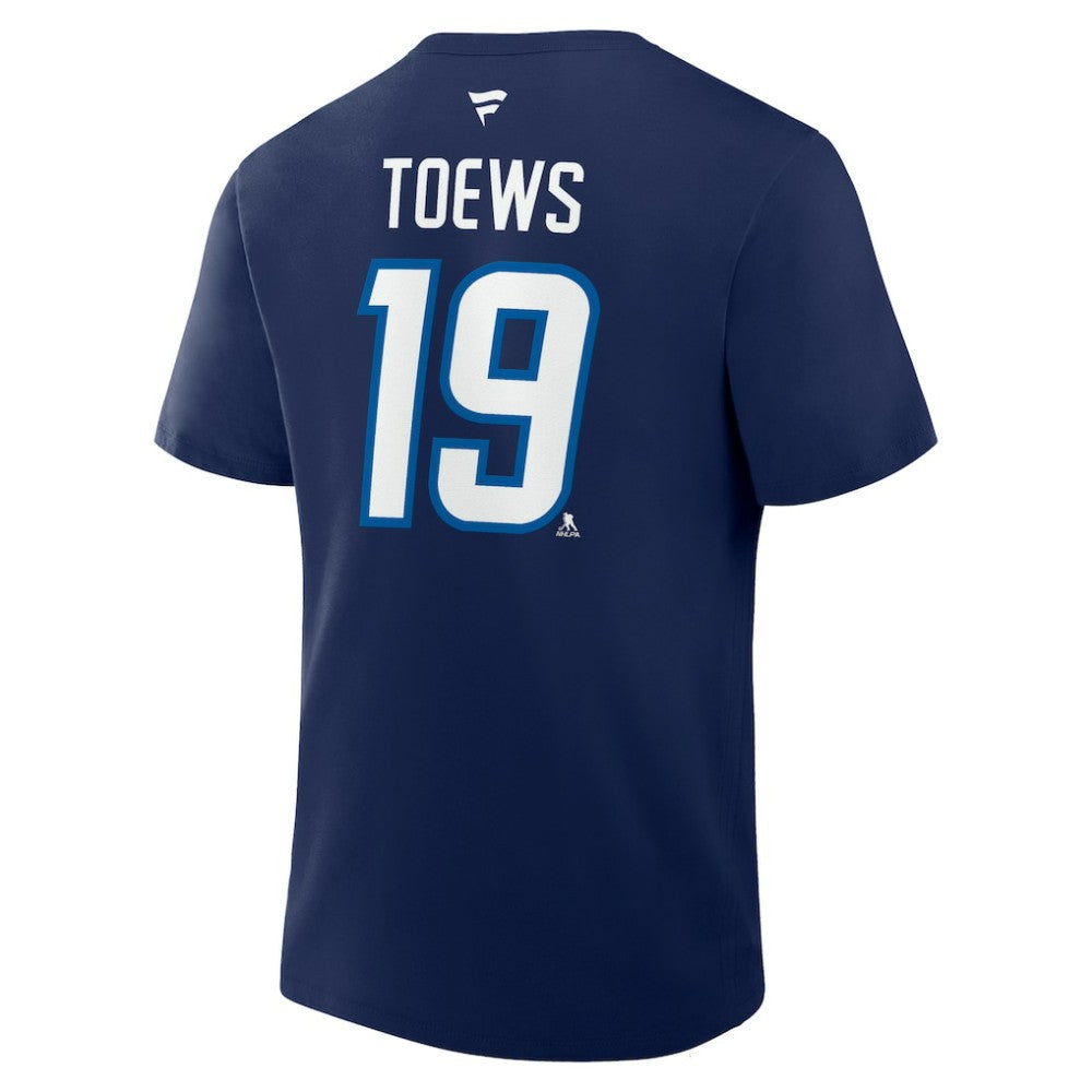 Jonathan Toews Winnipeg Jets - Fanatics Authentic Stack Name & Number T-Shirt Navy