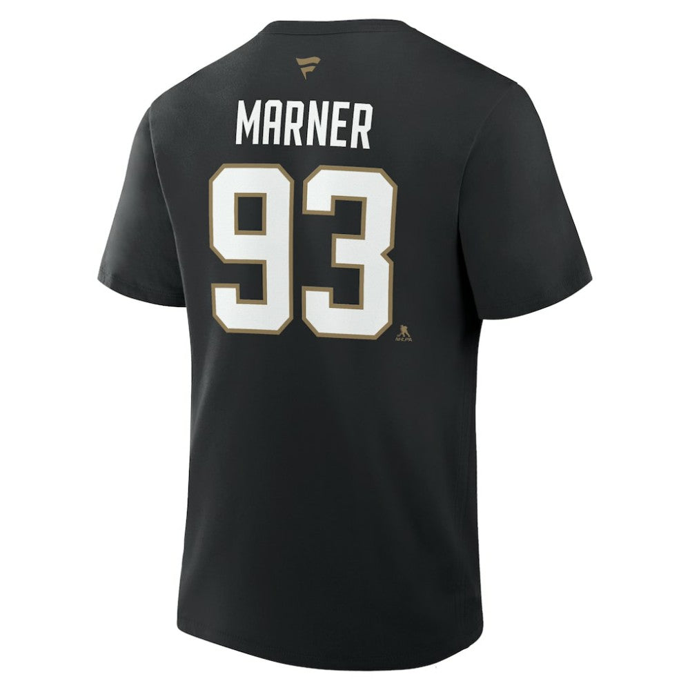Mitch Marner Vegas Golden Knights Fanatics Authentic Stack Name & Number T-Shirt Black