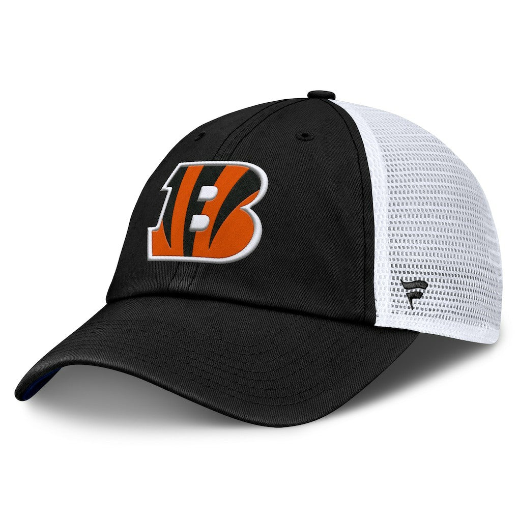 Cincinnati Bengals Trucker Adjustable Hat Black/White - Fanatics