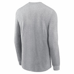 New England Patriots 2025 AFC Champions Locker Room Trophy Collection Long Sleeve T-Shirt Heather Gray - Nike