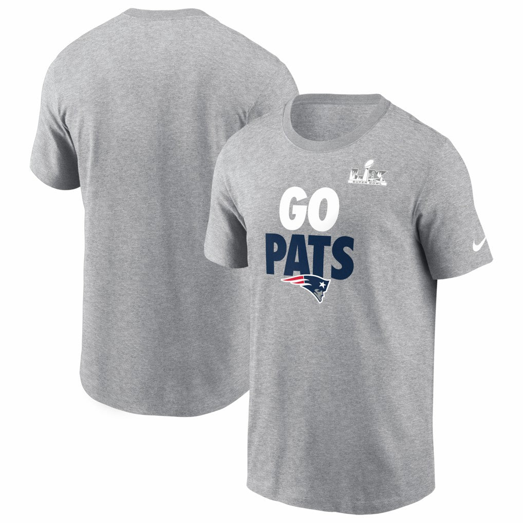 New England Patriots Super Bowl LX Fast As Fast Gets T-Shirt Heather Gray - Nike