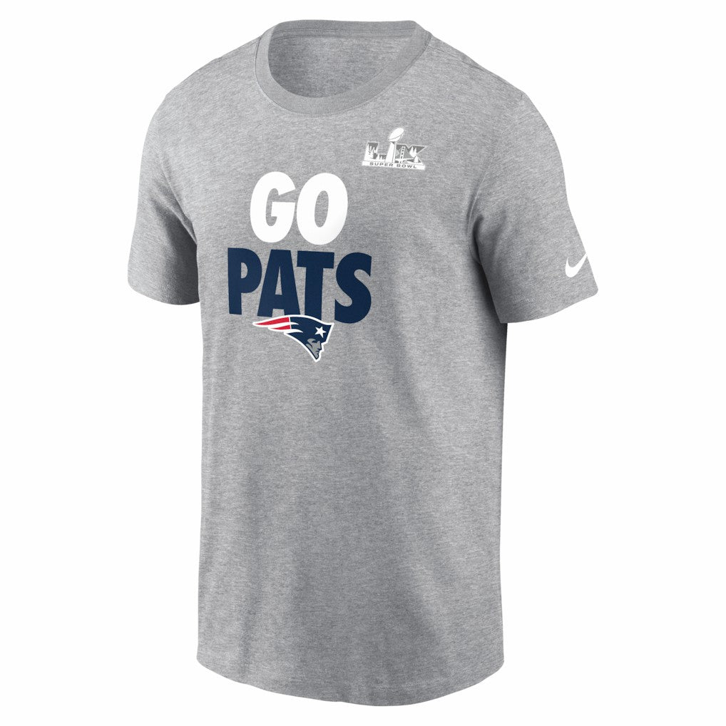 New England Patriots Super Bowl LX Fast As Fast Gets T-Shirt Heather Gray - Nike