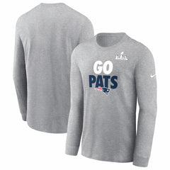 New England Patriots Super Bowl LX Fast As Fast Gets Long Sleeve T-Shirt Heather Gray - Nike